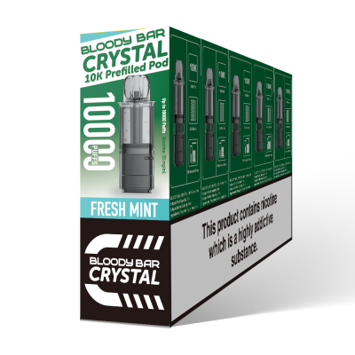 Bloody Bar Crystal 10K Puff Pod Kit - Fresh Mint